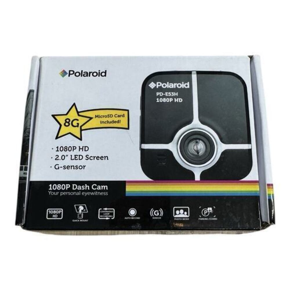Polaroid PD-E53H 1080P HD Dash Cam Car Dashcam 2" LED Display Screen Black